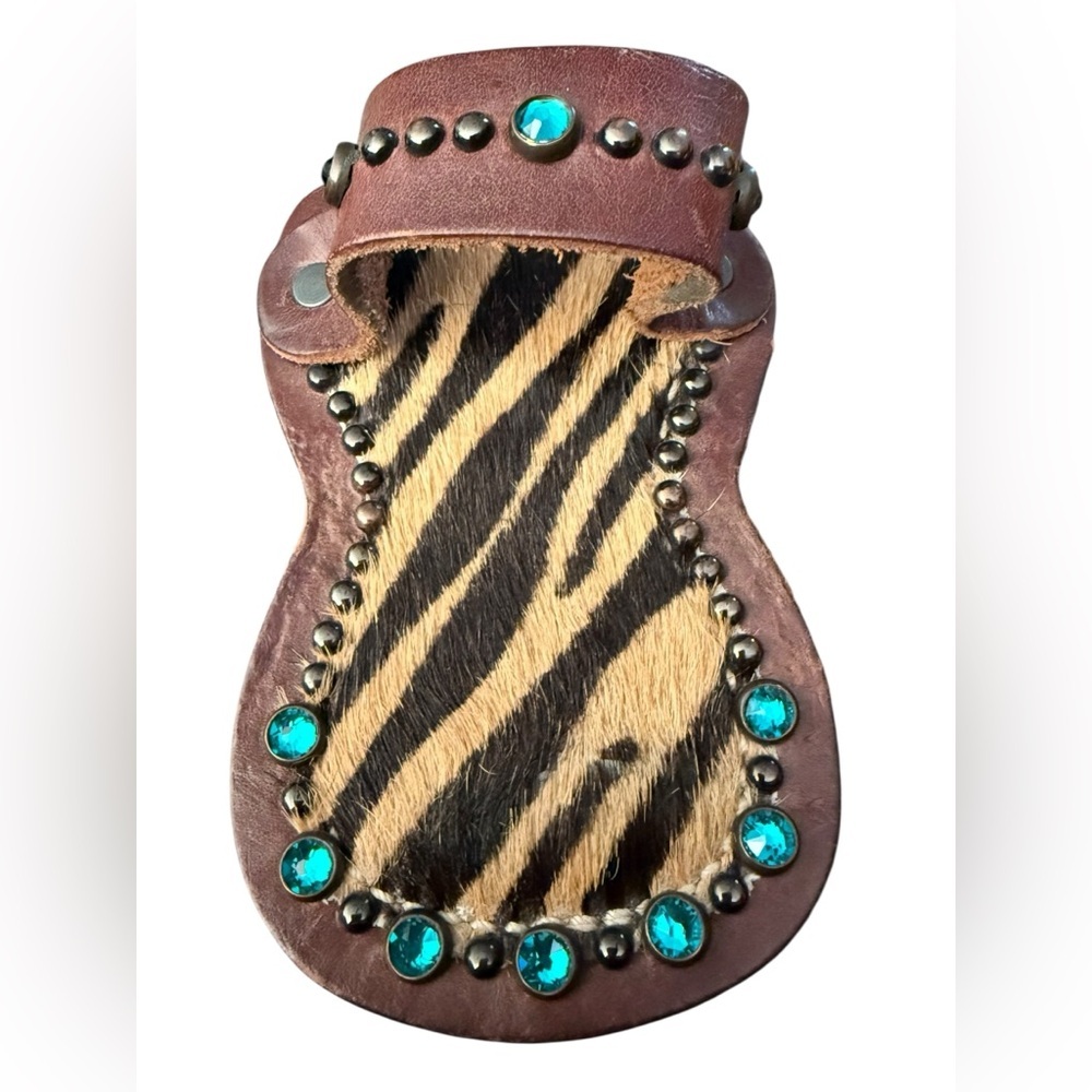 Weaver Brown Leather and Zebra Print Women’s Accessory